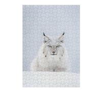 Puzzle pour Adolescents 38x26cm/1000pcs Pièces De Puzzle Wild Snow Lynx Spirit Cat Puzzles pour Adultes, Jouet, Décoration Murale, Améliore La Mémoire, Difficile À Compléter 38x26cm/1000pcs