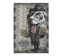 Puzzle pour Adolescents 38x26cm/1000pcs Pit Bull Enjoy Craft Beer Puzzle Anti-Stress - Analyse Et Logique - Niveau Difficile Et Stimulant 38x26cm/1000pcs