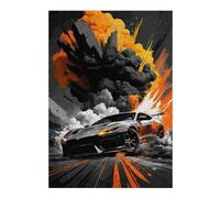 Puzzle pour Adolescents 38x26cm/1000pcs Racing Car with Explosion Background Puzzle pour Adultes, Jouet, Décoration Murale, Défi Difficile, Activités Amusantes À La Maison 38x26cm/1000pcs