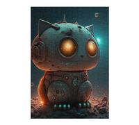 Puzzle pour Adolescents 38x26cm/1000pcs Robotic Cat in Space -2 Puzzle pour Adultes, Jeu Familial, Défi Difficile, Cadeaux De Noël Et d'anniversaire 38x26cm/1000pcs