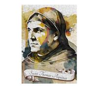Puzzle pour Adolescents 38x26cm/1000pcs Saint Thomas Aquinas OP Puzzles pour Adolescents - Décoration Murale - Améliore La Mémoire - Cadeaux De Noël Et d'anniversaire 38x26cm/1000pcs