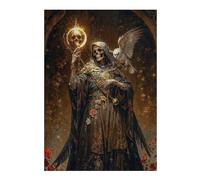 Puzzle pour Adolescents 38x26cm/1000pcs Santa Muerte, Death As A Sorcerer Puzzle pour Adultes, Jouet, Décoration Murale, Défi Difficile, Activités Amusantes À La Maison 38x26cm/1000pcs