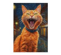 Puzzle pour Adolescents 38x26cm/1000pcs Screaming Cat Puzzle pour Adultes Jeux en Famille Vacances À La Maison Passer Le Temps Faire Travailler Son Cerveau 38x26cm/1000pcs