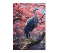 Puzzle pour Adolescents 38x26cm/1000pcs Serene Sakura Crane Puzzle pour Adultes, Jeu Familial, Défi Difficile, Cadeaux De Noël Et d'anniversaire 38x26cm/1000pcs