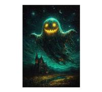 Puzzle pour Adolescents 38x26cm/1000pcs Spooky Haunted House Scene Puzzle À Monter Soi-même - Jouets pour Améliorer La Mémoire - Cadeaux Uniques pour Un Anniversaire Ou Noël 38x26cm/1000pcs