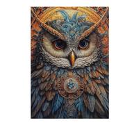 Puzzle pour Adolescents 38x26cm/1000pcs Steampunk Owl Artwork-2 Puzzles pour Adultes Jeu De Réflexion Course De Vitesse Interaction Parent-Enfant 38x26cm/1000pcs