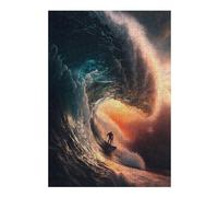 Puzzle pour Adolescents 38x26cm/1000pcs Surfing The Waves Puzzles pour Adolescents Jeux Relaxants Course De Vitesse Manuelle Difficile Et Stimulant 38x26cm/1000pcs