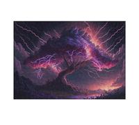 Puzzle pour Adolescents 38x26cm/1000pcs Thunderstorm Tree Landscape -4 Puzzle Anti-Stress, Jouet Idéal pour Se Détendre Pendant Les Vacances À La Maison, Parfait comme Cadeau 38x26cm/1000pcs