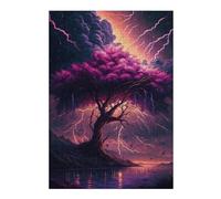 Puzzle pour Adolescents 38x26cm/1000pcs Thunderstorm Tree Landscape Puzzle À Monter Soi-même - Jouets pour Améliorer La Mémoire - Cadeaux Uniques pour Un Anniversaire Ou Noël 38x26cm/1000pcs