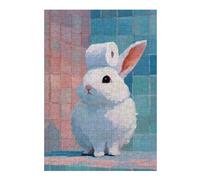 Puzzle pour Adolescents 38x26cm/1000pcs Toilet Paper Crowned Bunny Puzzles pour Adolescents, Jouets Anti-Stress, Cadeaux pour Femmes, Interaction Parent-Enfant 38x26cm/1000pcs
