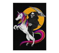 Puzzle pour Adolescents 38x26cm/1000pcs Unicorn Riding Grim Reaper Puzzle Anti-Stress - Analyse Et Logique - Niveau Difficile Et Stimulant 38x26cm/1000pcs