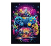 Puzzle pour Adolescents 38x26cm/1000pcs Vibrant Gaming Controller Illustration -5 Jeu De Puzzle pour Adultes - Casse-tête - Décoration Parfaite - Interaction Parent-Enfant 38x26cm/1000pcs