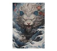 Puzzle pour Adolescents 38x26cm/1000pcs Whispering Waves A Lion's Tale Puzzle Anti-Stress - Analyse Et Logique - Niveau Difficile Et Stimulant 38x26cm/1000pcs