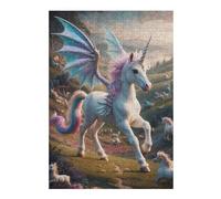 Puzzle pour Adolescents 38x26cm/1000pcs Winged Pegasus Unicorn Fantasy Puzzles pour Adolescents, Jouets Anti-Stress, Cadeaux pour Femmes, Interaction Parent-Enfant 38x26cm/1000pcs