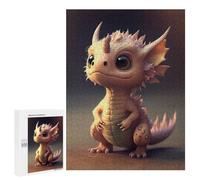 Puzzle pour Adolescents 500 PCS Adorable Baby Dragon Artwork -1 Puzzles pour Adolescents - Jouets Anti-Stress - Améliore La Mémoire - Idéal comme Cadeau 500 PCS