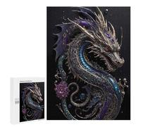 Puzzle pour Adolescents 500 PCS Aesthetic Steampunk Dragon Puzzles pour Adultes Jeux De Bricolage Analyse Et Logique Jeu Stimulant Cadeaux 500 PCS
