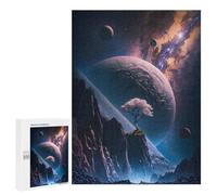 Puzzle pour Adolescents 500 PCS Alien Planet with Pink Tree Puzzle pour Adultes Jeux De Détente Décoration Parfaite Cadeaux d'anniversaire Et Cadeaux Uniques 500 PCS