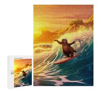 Puzzle pour Adolescents 500 PCS Amazing Sloth Holiday Beac Puzzle pour Adultes - Jeux Relaxants - Décoration Intérieure - Cadeaux Uniques d'anniversaire Et De Noël 500 PCS