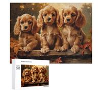 Puzzle pour Adolescents 500 PCS American Cocker Spaniel PU Puzzle pour Adultes Jeux Relaxants, Amusants Et Humoristiques Cadeaux d'anniversaire Et De Noël Uniques 500 PCS
