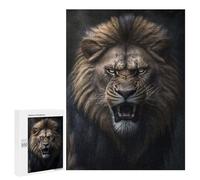 Puzzle pour Adolescents 500 PCS Angry Lion Puzzle pour Adultes - Jeux Relaxants - Décoration Intérieure - Cadeaux Uniques d'anniversaire Et De Noël 500 PCS