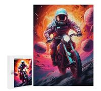 Puzzle pour Adolescents 500 PCS Astronaut Motorcycle Ride Puzzle pour Adultes - Jouet À Monter Soi-même - Défi Difficile - Cadeaux De Noël Et d'anniversaire 500 PCS