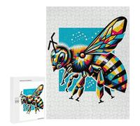 Puzzle pour Adolescents 500 PCS Bee WPAP Pop Art Puzzle pour Adultes - Jeu Manuel - Décoration Murale - Difficile Et Stimulant 500 PCS