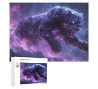 Puzzle pour Adolescents 500 PCS Black Panther Cosmic Energy Puzzle pour Adultes - Jeu Manuel - Décoration Murale - Cadeaux Uniques pour Anniversaire Et Noël 500 PCS
