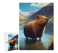 Puzzle pour Adolescents 500 PCS Capybara Animal Puzzle pour Adultes - Jeux Relaxants - Décoration Intérieure - Cadeaux Uniques d'anniversaire Et De Noël 500 PCS