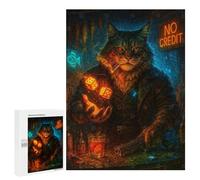 Puzzle pour Adolescents 500 PCS Cat Bartender Gambler in A Bar Jeux De Puzzle en Famille pour S'amuser en Famille Cadeaux d'anniversaire Et Cadeaux Uniques 500 PCS