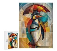 Puzzle pour Adolescents 500 PCS Charming Penguin - Cubist Dandy in The Rain Jeux De Puzzle en Famille pour S'amuser en Famille Cadeaux d'anniversaire Et Cadeaux Uniques 500 PCS