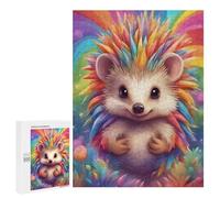 Puzzle Pour Adolescents 500 PCS Colorful Cute Hedgehog Puzzle Jouet Décoration Murale Décoration De La Maison Cadeaux Uniques D'anniversaire Et Noël 500 PCS