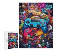 Puzzle pour Adolescents 500 PCS Colorful Gaming Controllers -13 Puzzle pour Adultes - Jeu Manuel - Décoration Murale - Cadeaux Uniques pour Anniversaire Et Noël 500 PCS