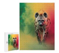 Puzzle pour Adolescents 500 PCS Colorful Hyena in Action Puzzles pour Adultes Découpe De Précision Stimule Le Cerveau Jeu Amusant Et Stimulant pour Toute La Famille 500 PCS