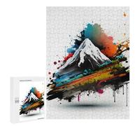 Puzzle Pour Adolescents 500 PCS Colorful Mountain Abstract Art Puzzle Amusant à assembler, Modèles, Cadeaux Uniques Pour Anniversaire Et Noël 500 PCS