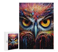 Puzzle pour Adolescents 500 PCS Colorful Owl Abstract Art Puzzle pour Adultes - Jouet À Monter Soi-même - Défi Difficile - Cadeaux De Noël Et d'anniversaire 500 PCS