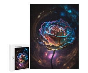 Puzzle pour Adolescents 500 PCS Cosmic Rose Bloom Puzzles pour Adolescents - Jouets Anti-Stress - Améliore La Mémoire - Idéal comme Cadeau 500 PCS