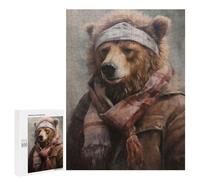 Puzzle pour Adolescents 500 PCS Cozy Brown Bear Puzzle pour Adultes - Jeu Manuel - Décoration Murale - Difficile Et Stimulant 500 PCS