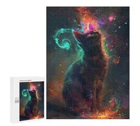 Puzzle pour Adolescents 500 PCS Curious Cat Puzzles pour Adultes Jeux De Bricolage Analyse Et Logique Jeu Stimulant Cadeaux 500 PCS