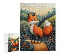 Puzzle pour Adolescents 500 PCS Curious Fox in The Meadow - Naïf Whimsical Wildlife Art Puzzles pour Adultes Jeux De Famille Cadeau d'anniversaire Activités Amusantes À La Maison, 500 PCS