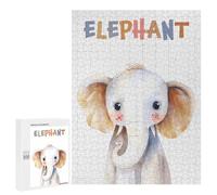Puzzle pour Adolescents 500 PCS Cute Elephant Animal Nursery Puzzles pour Adultes - Décoration Murale - Idée pour Passer Le Temps À La Maison - Anniversaire, Noël 500 PCS