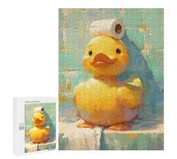 Puzzle pour Adolescents 500 PCS Duck with Toilet Paper on Head Puzzle pour Adultes - Jeu Manuel - Décoration Murale - Difficile Et Stimulant 500 PCS