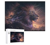 Puzzle pour Adolescents 500 PCS Electric Lion Artwork Puzzles pour Adultes Jeux De Bricolage Analyse Et Logique Jeu Stimulant Cadeaux 500 PCS