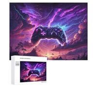 Puzzle pour Adolescents 500 PCS Electric Storm Gaming Controller Puzzle pour Adultes - Jeux Relaxants - Décoration Intérieure - Cadeaux Uniques d'anniversaire Et De Noël 500 PCS
