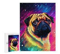 Puzzle pour Adolescents 500 PCS Funny Synth Pug Pixel Puzzles pour Adolescents - Jouets Anti-Stress - Améliore La Mémoire - Idéal comme Cadeau 500 PCS