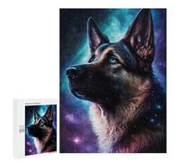 Puzzle pour Adolescents 500 PCS Galactic Guardian German Shepherd Art Print Puzzles pour Adultes Découpe De Précision Stimule Le Cerveau Jeu Amusant Et Stimulant pour Toute La Famille 500 PCS