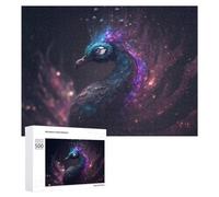 Puzzle pour Adolescents 500 PCS Galactic Peacock Cosmic Beauty in Flight Puzzle pour Adultes - Jouet À Monter Soi-même - Défi Difficile - Cadeaux De Noël Et d'anniversaire 500 PCS