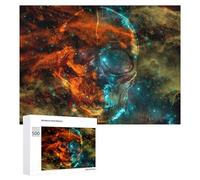 Puzzle pour Adolescents 500 PCS Galactic Skull Nebula Artwork Puzzle pour Adultes - Jouet À Monter Soi-même - Défi Difficile - Cadeaux De Noël Et d'anniversaire 500 PCS