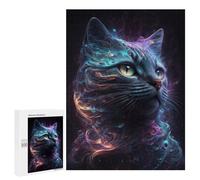 Puzzle pour Adolescents 500 PCS Galaxy Cat Animal Puzzles pour Adultes - Décoration Murale - Idée pour Passer Le Temps À La Maison - Anniversaire, Noël 500 PCS