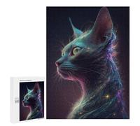 Puzzle pour Adolescents 500 PCS Galaxy Siam Cat Puzzles pour Adolescents - Jouets Anti-Stress - Améliore La Mémoire - Idéal comme Cadeau 500 PCS