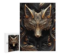 Puzzle pour Adolescents 500 PCS Golden Fox Art Deco Puzzle Anti-Stress, Jouet De Décoration Intérieure, Cadeau Unique d'anniversaire Et De Noël 500 PCS